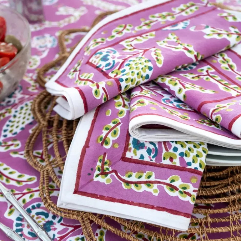 Pomegranate Inc Climbing Dahlia Lilac Napkin | Set of 4^ Napkins