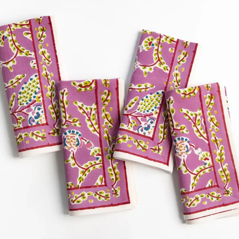 Pomegranate Inc Climbing Dahlia Lilac Napkin | Set of 4^ Napkins