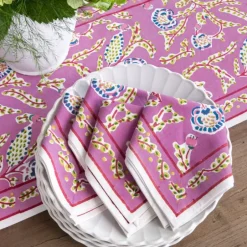 Pomegranate Inc Climbing Dahlia Lilac Napkin | Set of 4^ Napkins