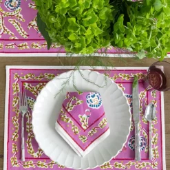 Pomegranate Inc Climbing Dahlia Lilac Placemat | Set of 4^ Printed Placemats