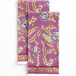 Pomegranate Inc Climbing Dahlia Lilac Tea Towels^ Tea Towels