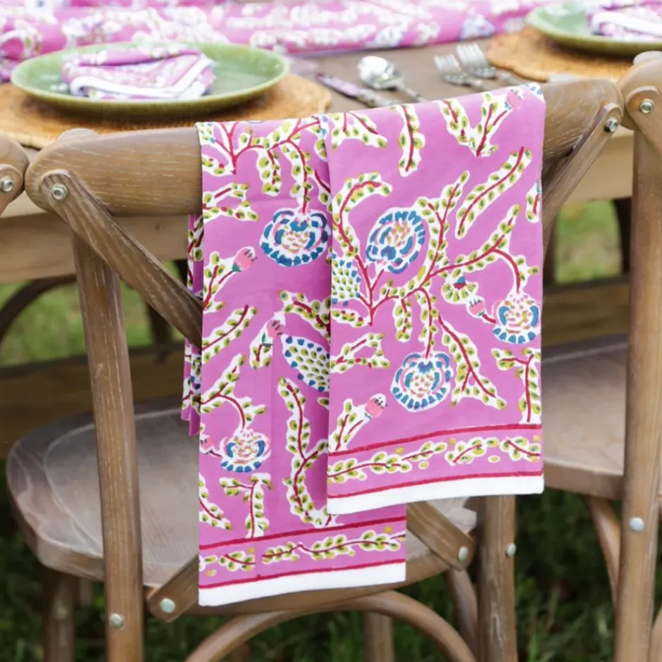 Pomegranate Inc Climbing Dahlia Lilac Tea Towels^ Tea Towels