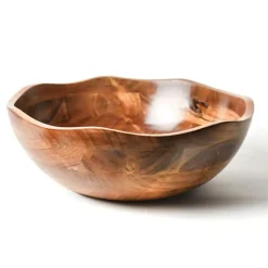 Pomegranate Inc Coton Colors Fundamental Wood Ruffle Bowl^ Serveware