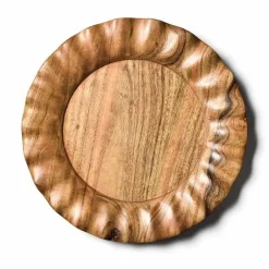 Pomegranate Inc Coton Colors Fundamental Wood Ruffle Platter^ Serveware