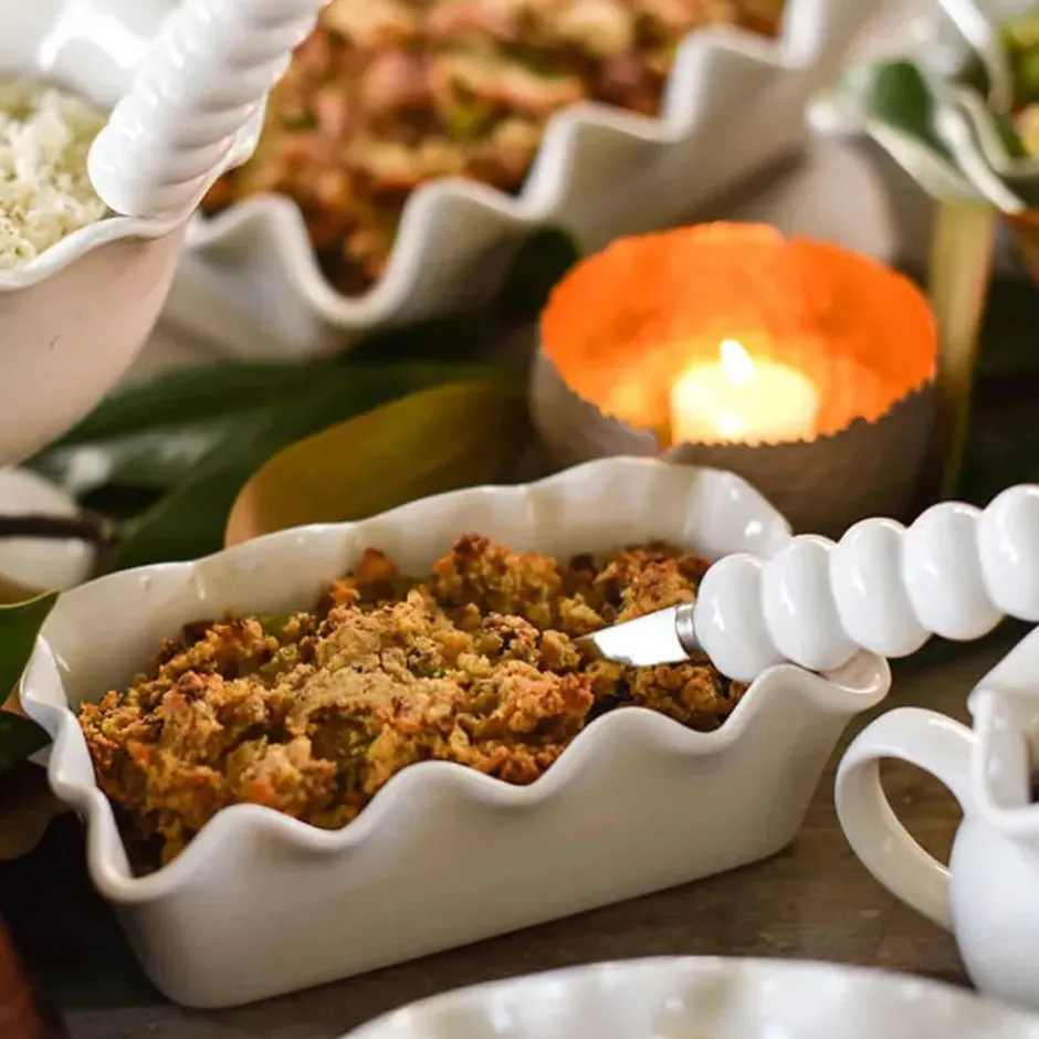 Pomegranate Inc Coton Colors Signature Ruffle Loaf Pan^ Serveware