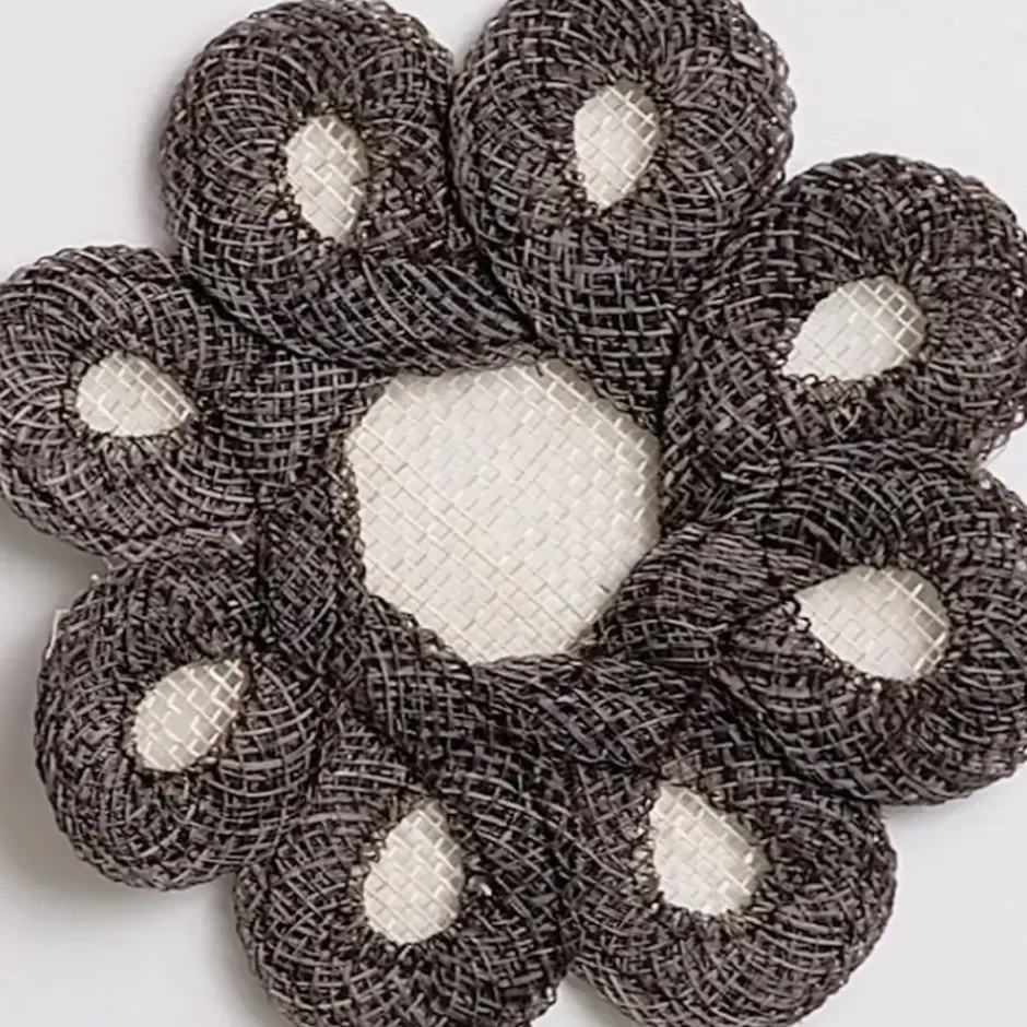 Pomegranate Inc Dark Oak Woven Doodles Coaster | Set of 4^ Woven Placemats