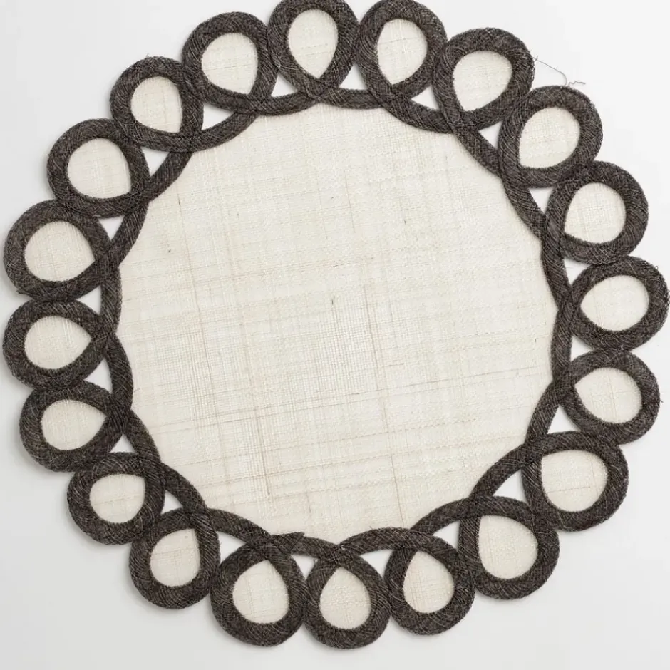 Pomegranate Inc Dark Oak Woven Doodles Placemat | Set of 4^ Woven Placemats