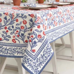 Pomegranate Inc Emma Red & Blue Tablecloth^ Tablecloths