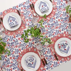 Pomegranate Inc Emma Red & Blue Tablecloth^ Tablecloths