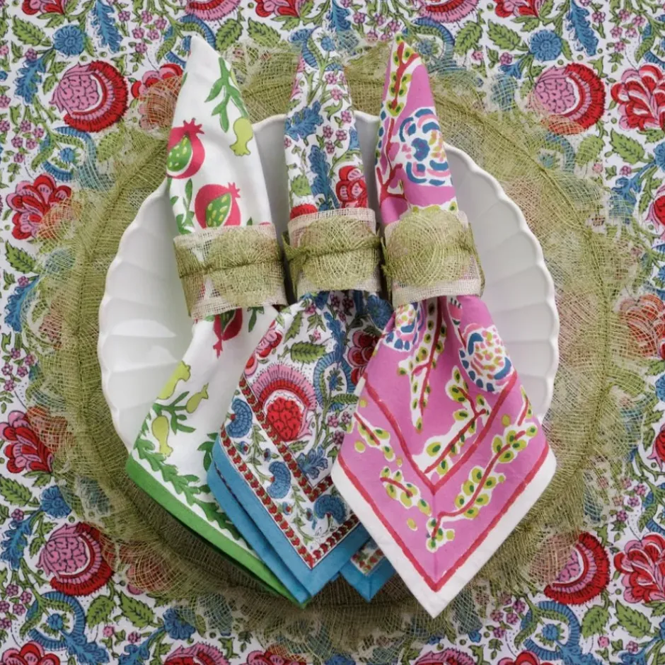 Pomegranate Inc Fern Poplar Leaf Napkin Rings | Set of 4^ Napkin Rings