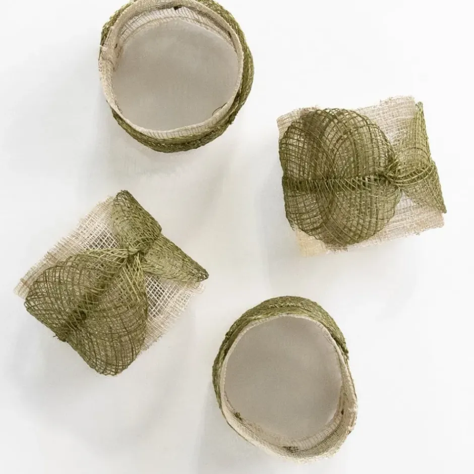 Pomegranate Inc Fern Poplar Leaf Napkin Rings | Set of 4^ Napkin Rings