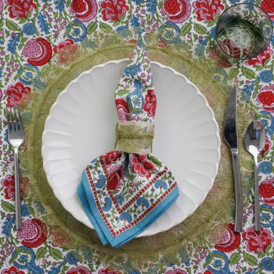 Pomegranate Inc Fern Poplar Leaf Rice Paper Placemat | Set of 4^ Woven Placemats