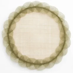 Pomegranate Inc Fern Poplar Leaf Rice Paper Placemat | Set of 4^ Woven Placemats