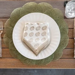 Pomegranate Inc Fern Woven Cloud Placemat | Set of 4^ Woven Placemats