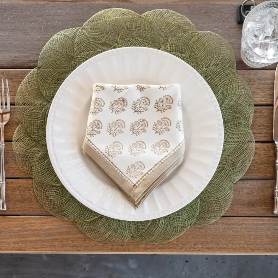 Pomegranate Inc Fern Woven Cloud Placemat | Set of 4^ Woven Placemats