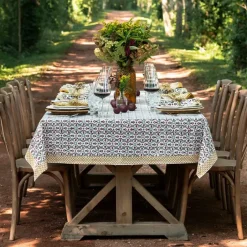 Pomegranate Inc Fleur de Lis Antique Jade Tablecloth^ Tablecloths