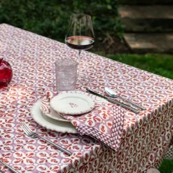 Pomegranate Inc Fleur de Lis Rose Napkin | Set of 4^ Napkins