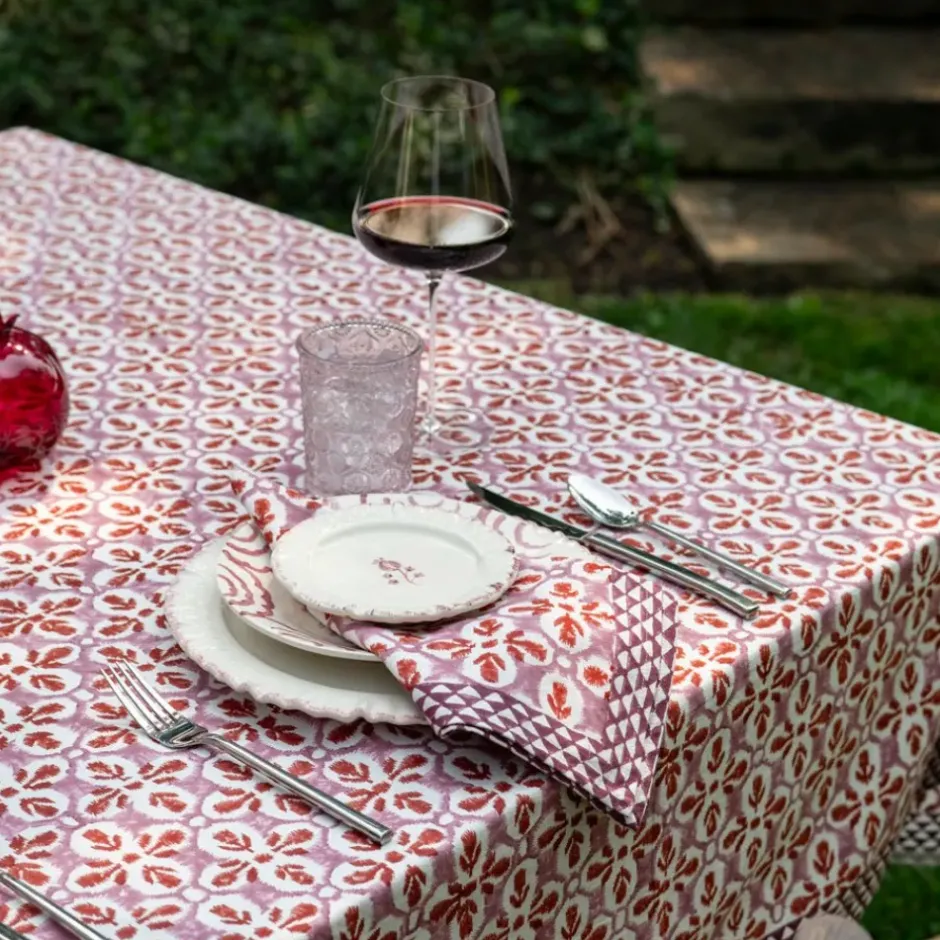 Pomegranate Inc Fleur de Lis Rose Napkin | Set of 4^ Napkins