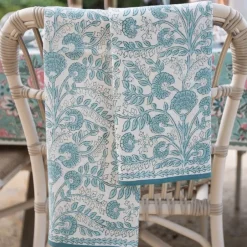 Pomegranate Inc Floral Trellis Aqua Tea Towels^ Tea Towels