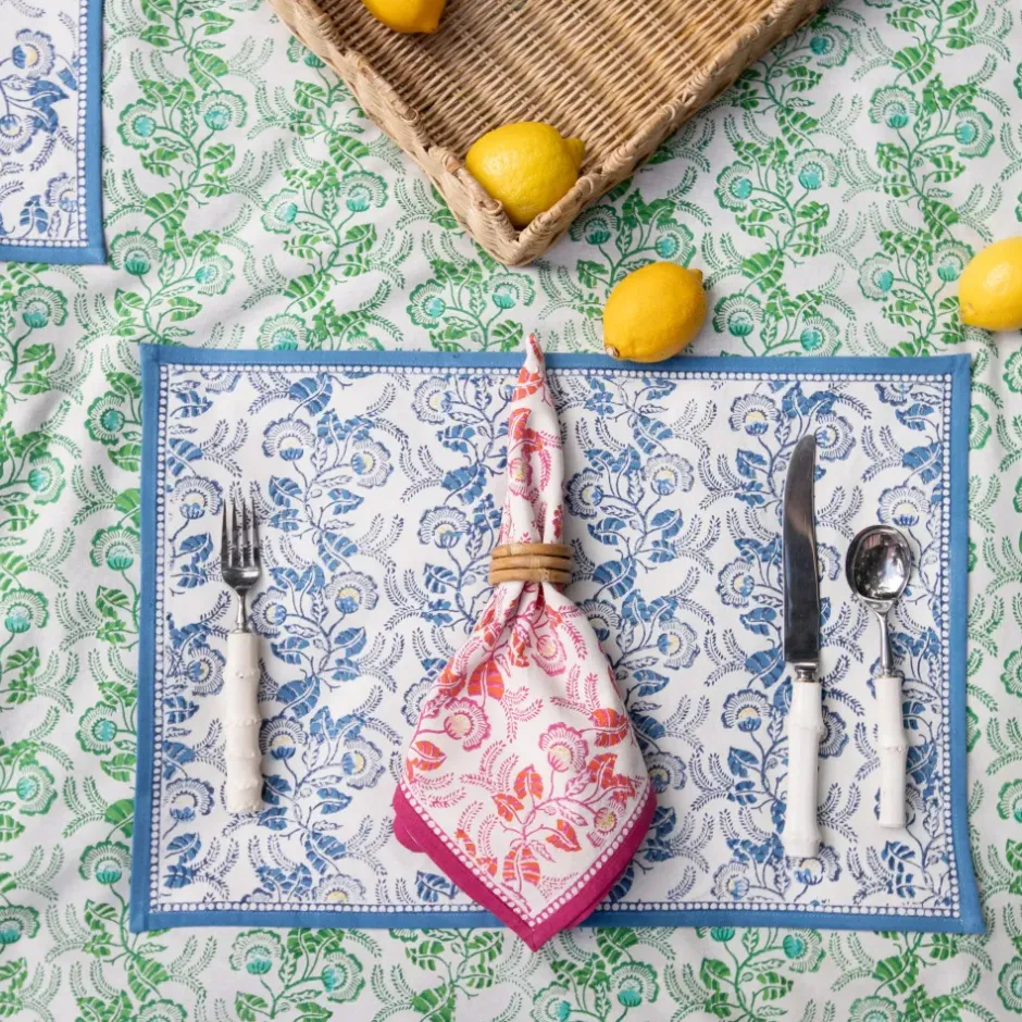 Pomegranate Inc Gardenia Vine Azure Placemat | Set of 4^ Printed Placemats