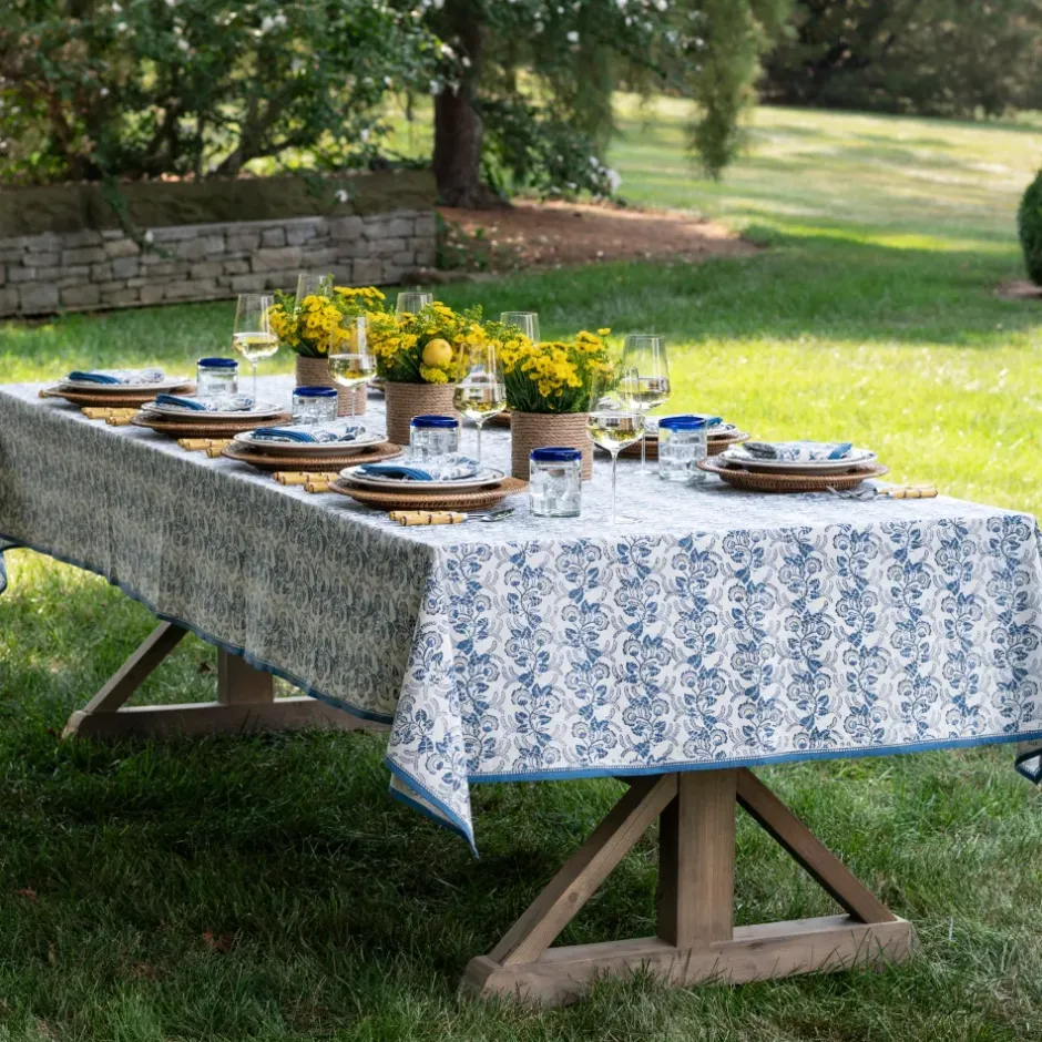 Pomegranate Inc Gardenia Vine Azure Tablecloth^ Tablecloths