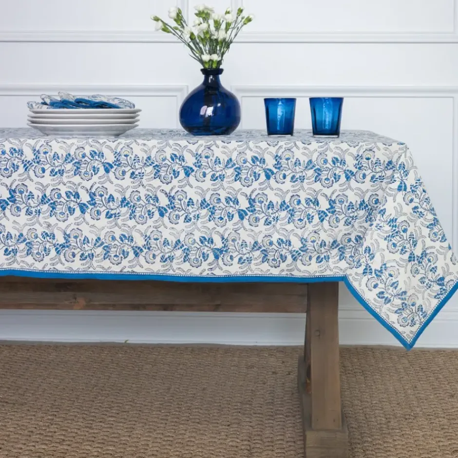 Pomegranate Inc Gardenia Vine Azure Tablecloth^ Tablecloths