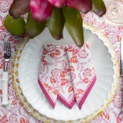 Pomegranate Inc Gardenia Vine Berry Napkin | Set of 4^ Napkins