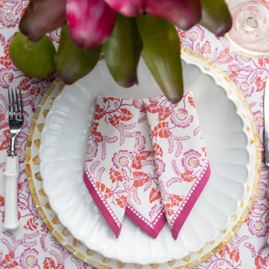Pomegranate Inc Gardenia Vine Berry Napkin | Set of 4^ Napkins