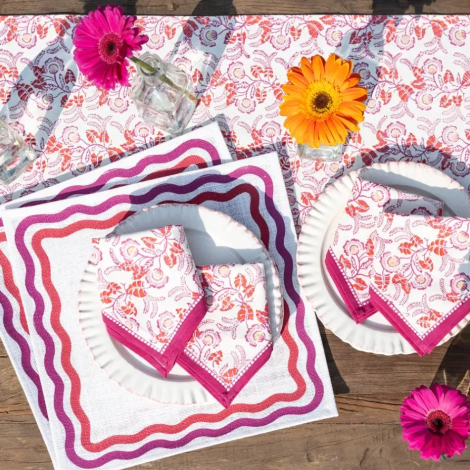 Pomegranate Inc Gardenia Vine Berry Napkin | Set of 4^ Napkins