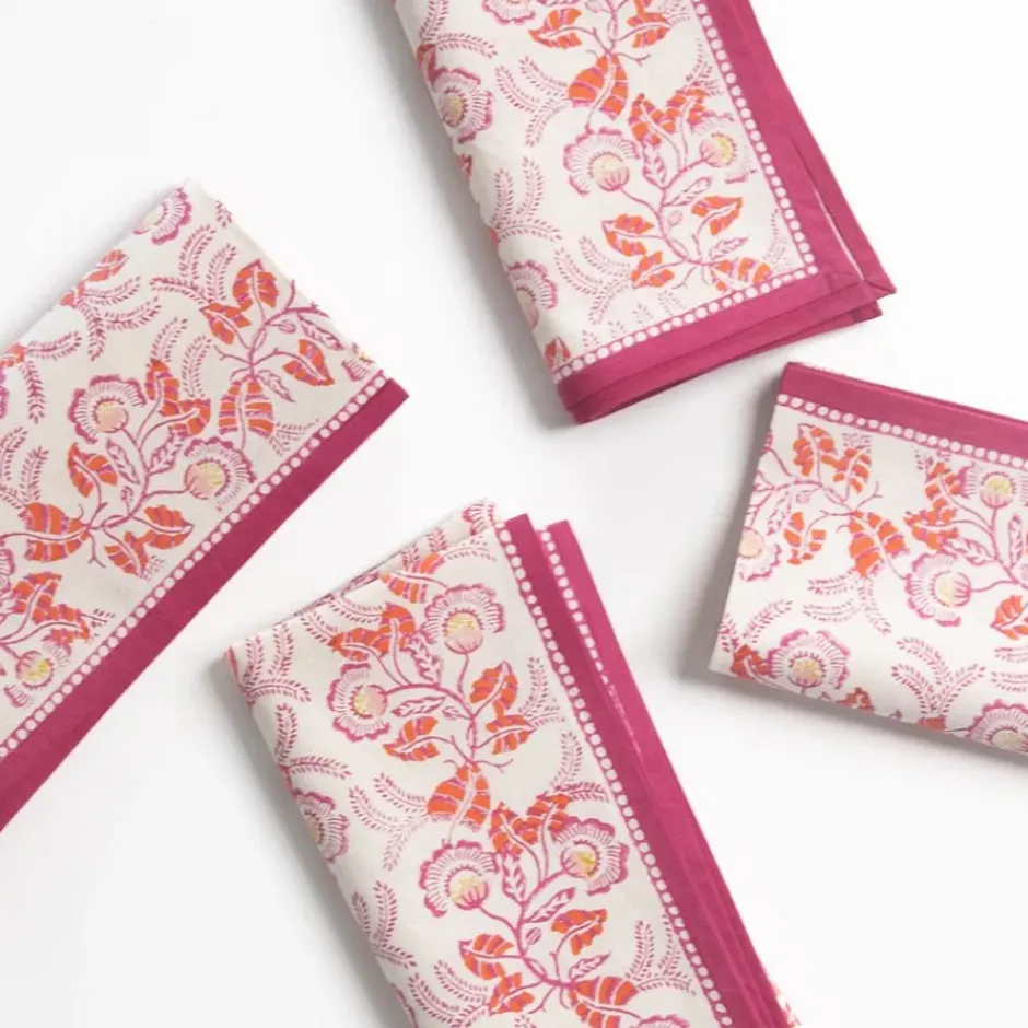 Pomegranate Inc Gardenia Vine Berry Napkin | Set of 4^ Napkins