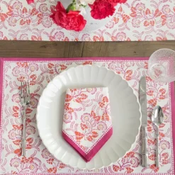 Pomegranate Inc Gardenia Vine Berry Placemat | Set of 4^ Printed Placemats