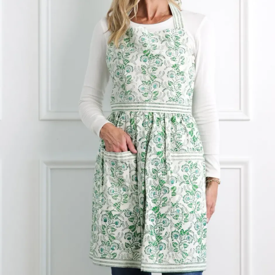 Pomegranate Inc Gardenia Vine Emerald Apron^ Aprons