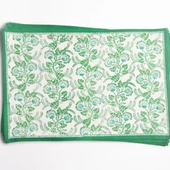 Pomegranate Inc Gardenia Vine Emerald Placemat | Set of 4^ Printed Placemats