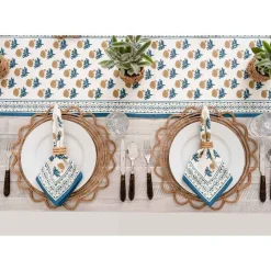 Pomegranate Inc Gaya Teal & Marigold Table Runner^ Table Runners