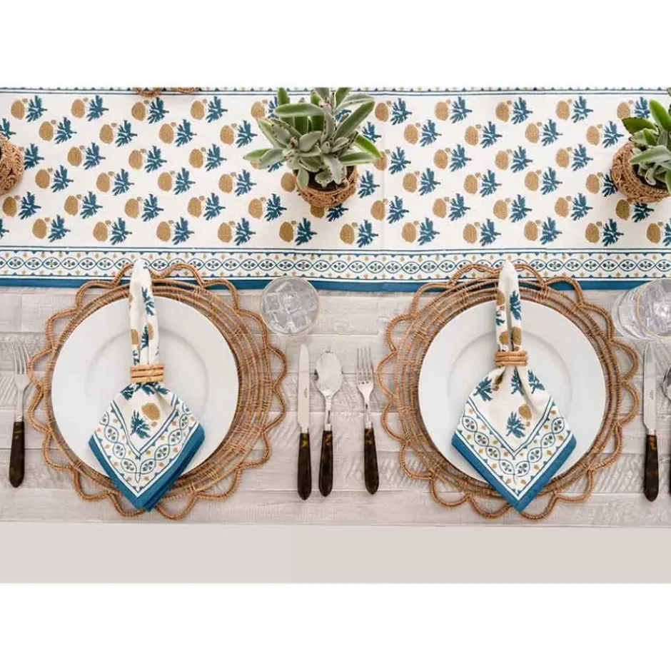 Pomegranate Inc Gaya Teal & Marigold Table Runner^ Table Runners