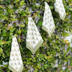 Pomegranate Inc Geo Feather Moss Napkin | Set of 4^ Napkins