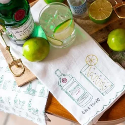 Pomegranate Inc Gin & Tonic Linen Tea Towels^ Tea Towels