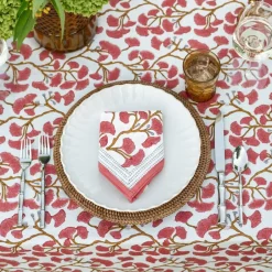 Pomegranate Inc Ginkgo Coral Napkin | Set of 4^ Napkins
