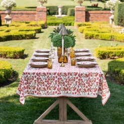 Pomegranate Inc Ginkgo Coral Tablecloth^ Tablecloths