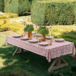 Pomegranate Inc Ginkgo Coral Tablecloth^ Tablecloths