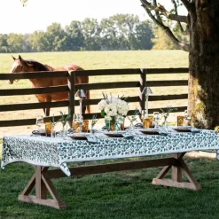 Pomegranate Inc Ginkgo Teal Tablecloth^ Tablecloths