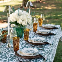 Pomegranate Inc Ginkgo Teal Tablecloth^ Tablecloths