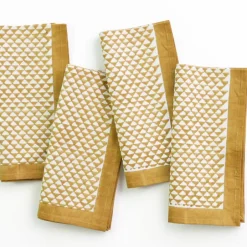 Pomegranate Inc Golden Triangle Napkin | Set of 4^ Napkins