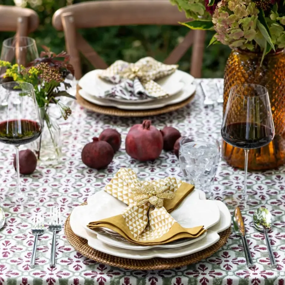 Pomegranate Inc Golden Triangle Napkin | Set of 4^ Napkins