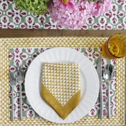 Pomegranate Inc Golden Triangle Napkin | Set of 4^ Napkins