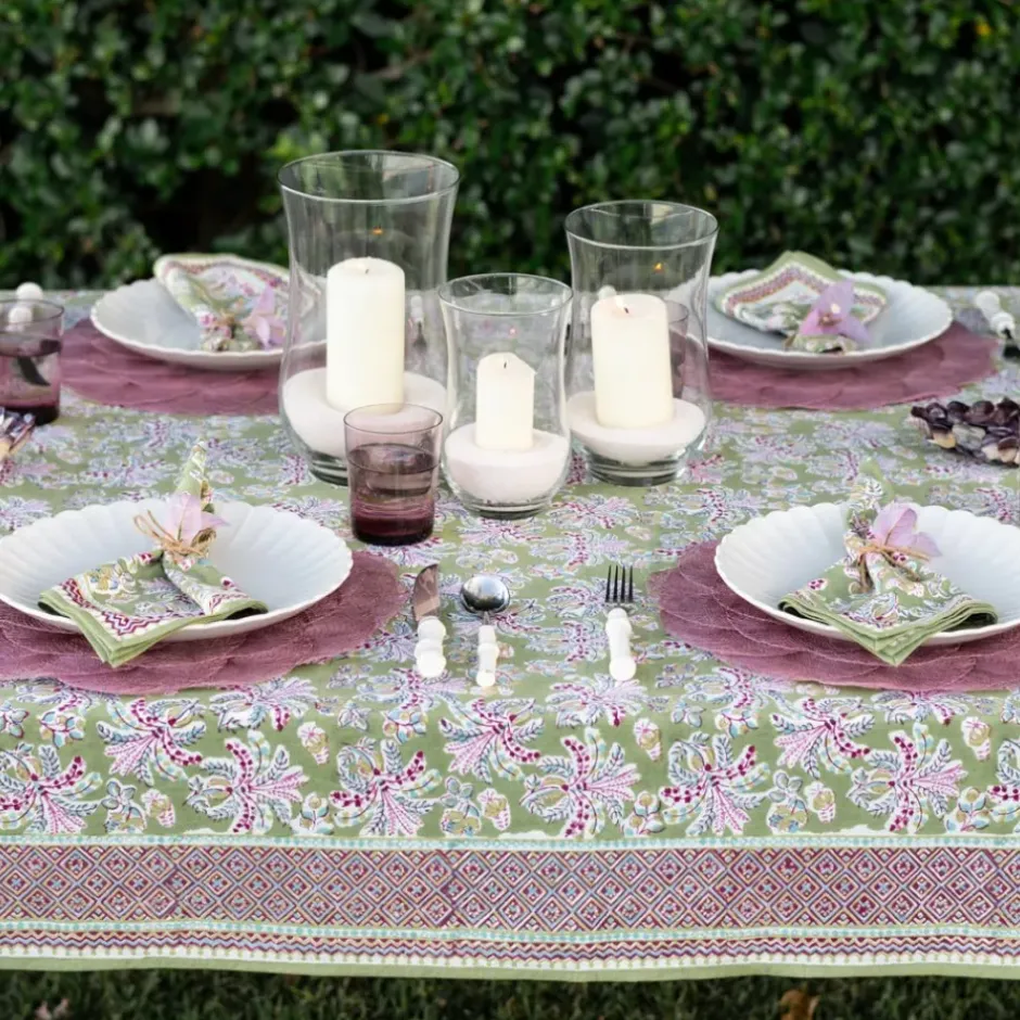 Pomegranate Inc Grecian Palm Fern & Magenta Tablecloth^ Tablecloths