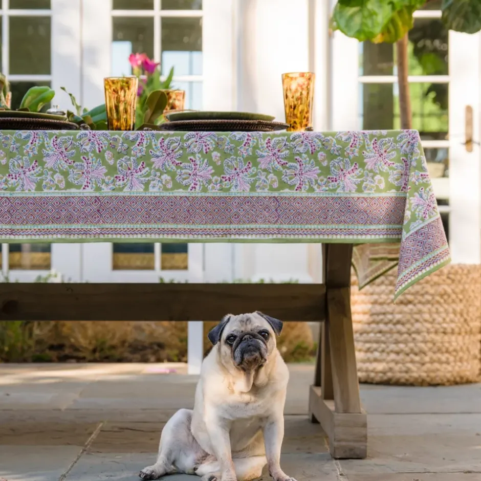 Pomegranate Inc Grecian Palm Fern & Magenta Tablecloth^ Tablecloths