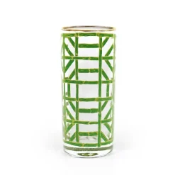 Pomegranate Inc Green Bamboo Highball Glass | Set of 4^ Glassware & Barware