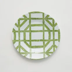 Pomegranate Inc Green Bamboo Melamine Luncheon Plate | Set of 6^ Dinnerware
