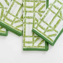 Pomegranate Inc Green Bamboo Napkin | Set of 4^ Napkins
